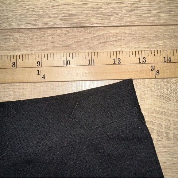 Suzie Kondi Pants Women's Small Black High Waist Boot Cut Ponte Wide Leg - Picture 8 of 9